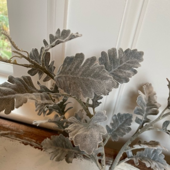 Anthropologie Terrain Velvet Faux Dusty Miller Stem - Picture 6 of 9